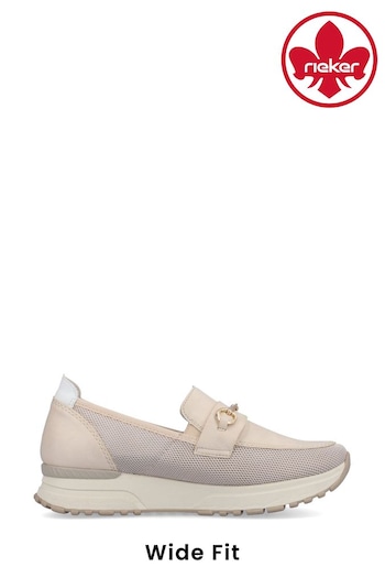 Rieker Womens Cream Elastic Band (Goring) ATR Shoes (B50294) | £75