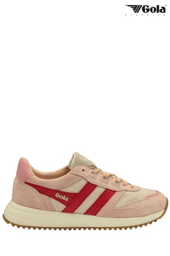 Gola Natural Ladies Chicago Nylon Lace-Up Trainers (B50315) | £90