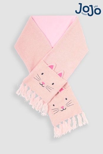 JoJo Maman Bébé Pink Pretty Mouse Scarf (B50364) | £16.50