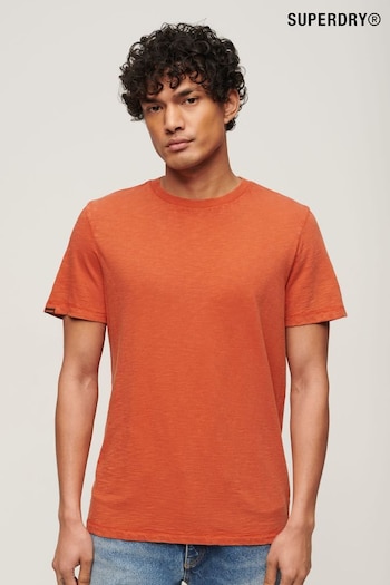 Superdry Orange Crew Neck Slub Short Sleeved T-Shirt (B50422) | £23