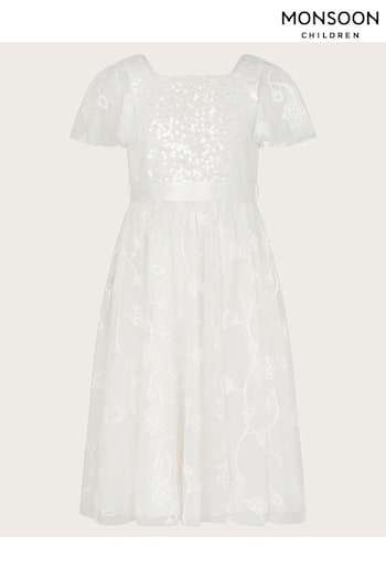 Monsoon Natural Embellished Truth Dress (B50446) | £52 - £62