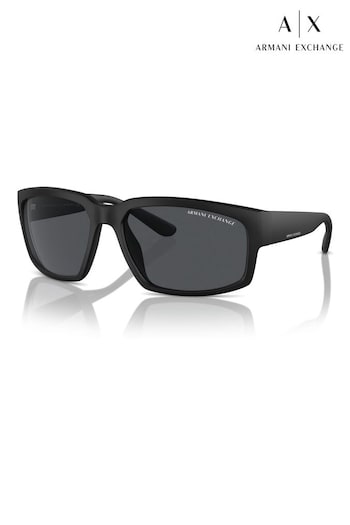 Armani Core Exchange Ax4142Su Rectangle Polarised Black Sunglasses (B50476) | £101