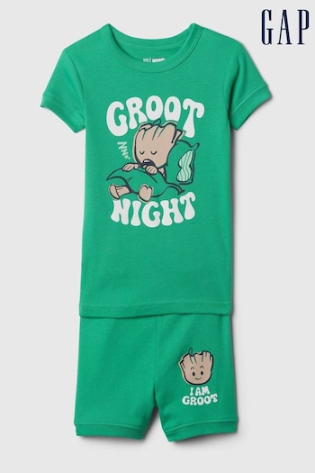 Gap Green Marvel Short Pyjama Set (12mths-5yrs) (B50527) | £20