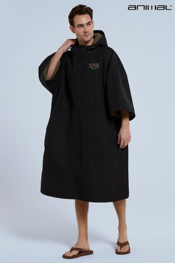 Animal Mens Misty Recycled Fleece Lined Changing Black Robe (B50550) | £79