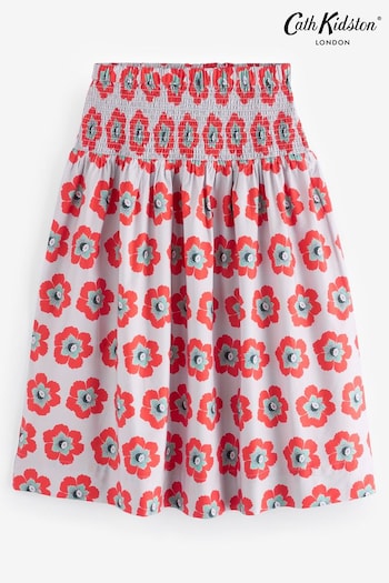 Cath Kidston Retro Floral Shirred 100% Cotton Skirt (B50584) | £56