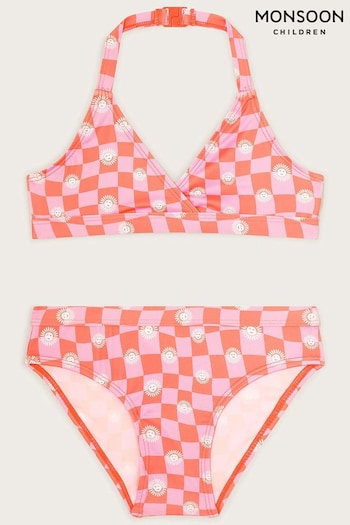 Monsoon Pink Check Bikini Set (B50599) | £18 - £22