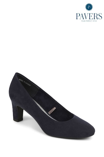 Pavers Blue Heeled Court Shoes (B50659) | £35