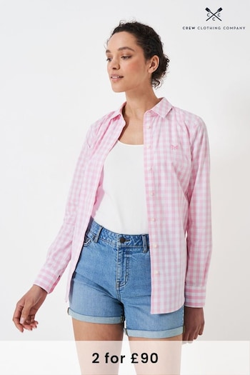 Crew Clothing Company Pink Cotton Shirt (B50679) | £55