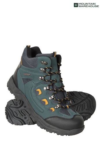 Mountain Warehouse Blue Mens Adventurer Waterproof Boots Flyknit (B50701) | £56