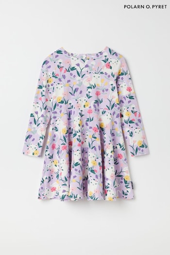 Polarn O Pyret Pink Organic Unicorn Print Dress (B50948) | £35