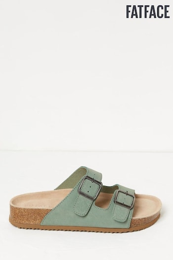 FatFace Green Meldon Footbed Sandals nubuck (B51074) | £39.50