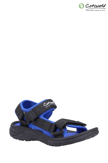 Cotswold Bodiam Recycled Black Sandals (B51174) | £24