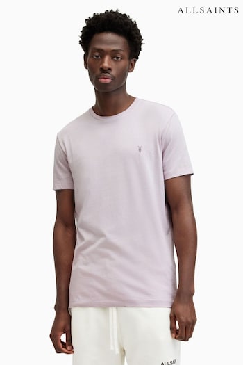 AllSaints Purple Tonic Short Sleeve Crew Neck T-Shirt (B51302) | £32