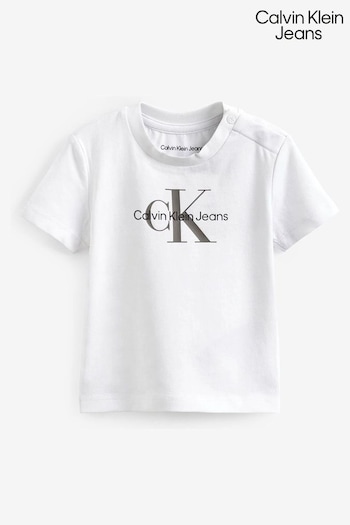 Calvin Klein Monogram White T-Shirt (B51324) | £25