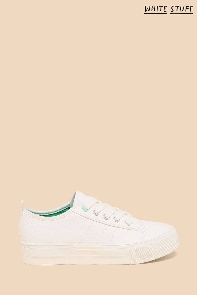 White stuff canvas pumps discount