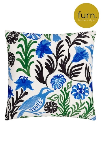 Furn Blue Aljento Trending Floral Outdoor Cushion (B51404) | £17