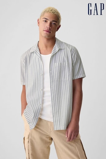 Gap Grey Oxford Short Sleeve Shirt (B51481) | £35