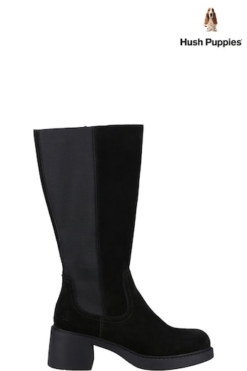 Hush Puppies Arabella Black Long Boots (B51538) | £110