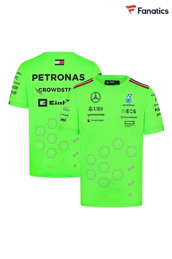 Fanatics Green Mercedes AMG Petronas F1 2024 Team Set Up T-Shirt (B51599) | £62