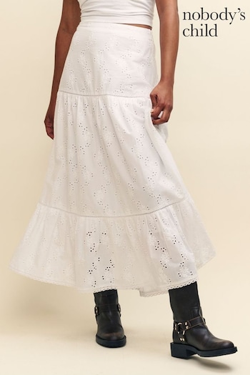 Nobodys Child Summer White Midi Skirt (B51743) | £75