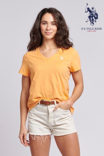 U.S. Polo Assn. Regular Fit Womens V-Neck T-Shirt (B51780) | £25