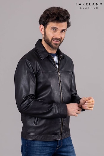 Lakeland Leather Renwick Collared Leather Brown Jacket (B51800) | £199