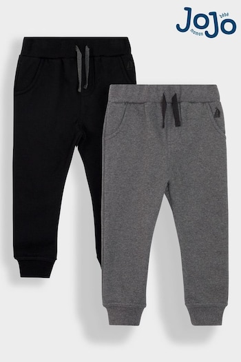 JoJo Maman Bébé Black & Grey 2-Pack Joggers (B51898) | £21