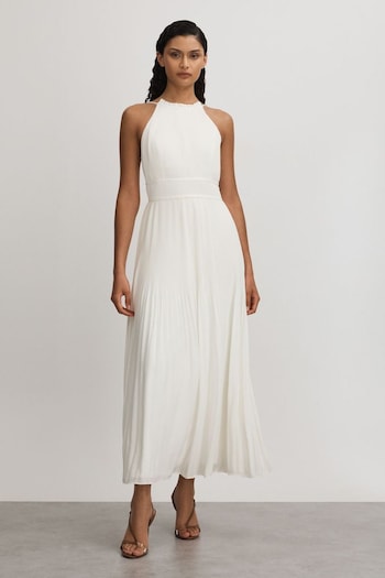 Amur Plisse Halter Neck Maxi Dress (B51910) | £568