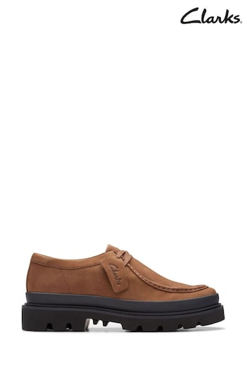 Clarks Brown Nubuck Badell Seam Shoes (B52041) | £110