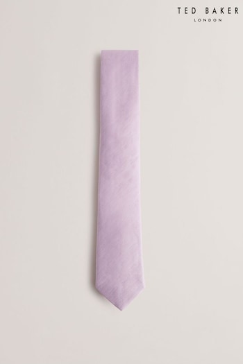 Ted Baker Purple Meads Silk Linen Blend Tie (B52141) | £45