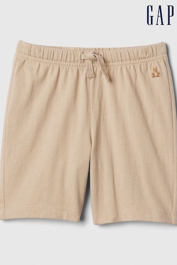Gap Beige Cotton Brannan Bear Pull On Long-sleeved Shorts (Newborn-5yrs) (B52224) | £6