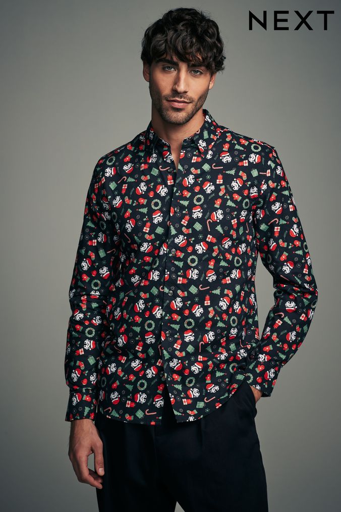 Next mens christmas shirt deals