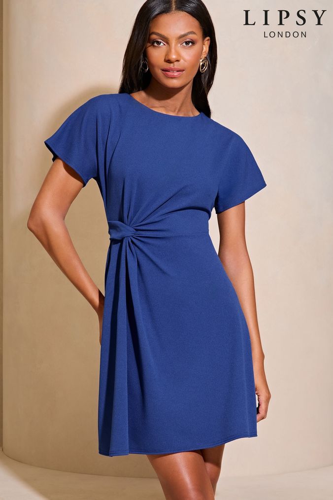 Buy Women s Blue Lipsy Short Sleeve Dresses Online Next UK