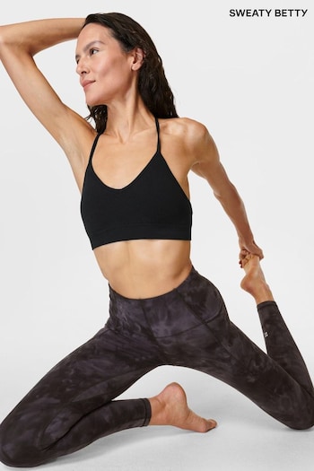 Sweaty Betty Black Mindful Flex Seamless Yoga Bra (B52418) | £45