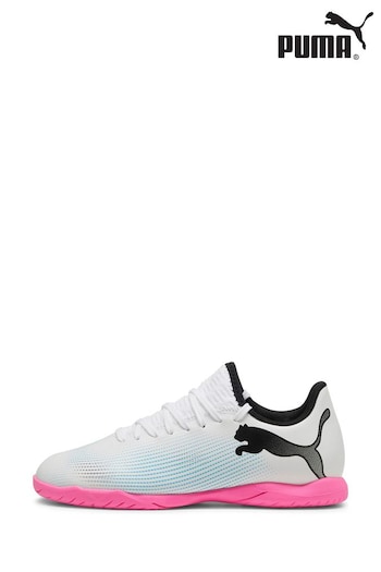 Puma Invisible White Unisex Kids Future 7 Play It Football Boots (B52466) | £40