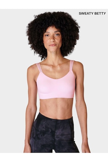 Sweaty Betty Nerine Pink Oh So Soft Yoga Bra (B52473) | £45
