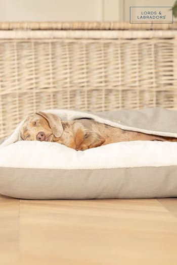 Lords and Labradors Stone Savanna Sleepy Burrows Dog Bed (B52516) | £100 - £140