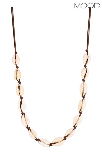 Mood Gold Shell Cord Toggle Necklace (B52658) | £18