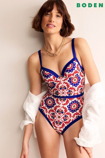 Boden Red Cup Size Panel Swimsuit (B52739) | £85