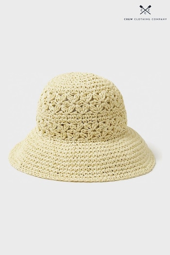 Crew Clothing Triangle Company Natural Plain Paper Bucket Hat (B53033) | £29