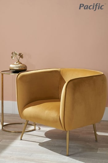 Pacific Gold Lucca Velvet Chair (B53115) | £320