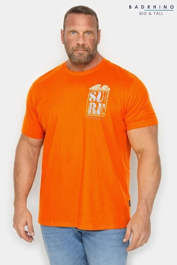 BadRhino Big & Tall Orange Surf T-Shirt (B53122) | £19