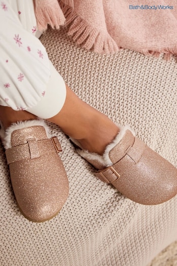 Bath & Body Works Pink Sparkle Cosy Mule Slippers (B53159) | £26