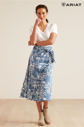 Ariat Blue Salcombe Midi Skirt (B53252) | £50