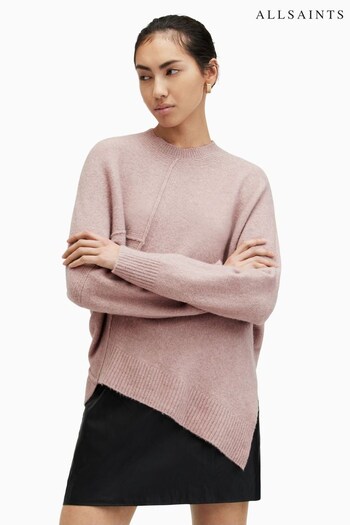 AllSaints Pink Lock Crew Neck Jumper (B53441) | £169