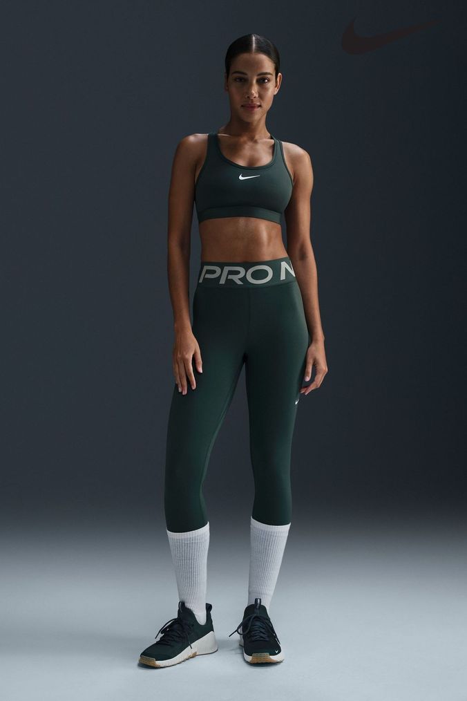 Buy Women s Nike Green Leggings Online Next UK