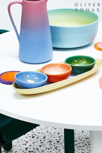 Oliver Bonas Multi Ula Ceramic Nibble Bowls & Tray (B53622) | £45