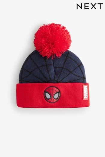 Spiderman License Pom Hat (3-10yrs) (B53732) | £11 - £12