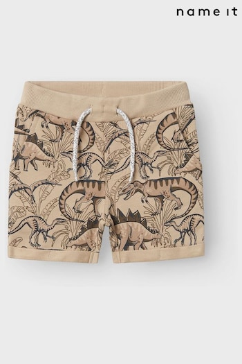 Name It Brown Dinosaur Draw String Shorts (B53750) | £14