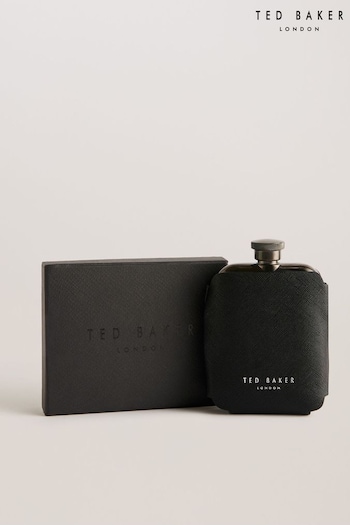 Ted Baker Black Saffiano PU Stivie Single Flask (B53826) | £30